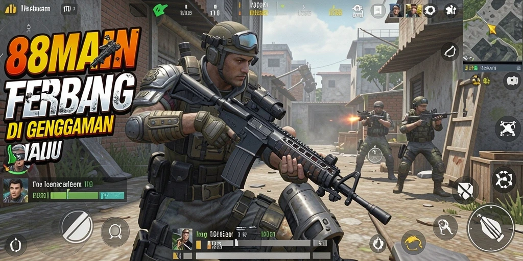 Screenshot gameplay 88MAIN menampilkan aksi seru FPS yang intens.