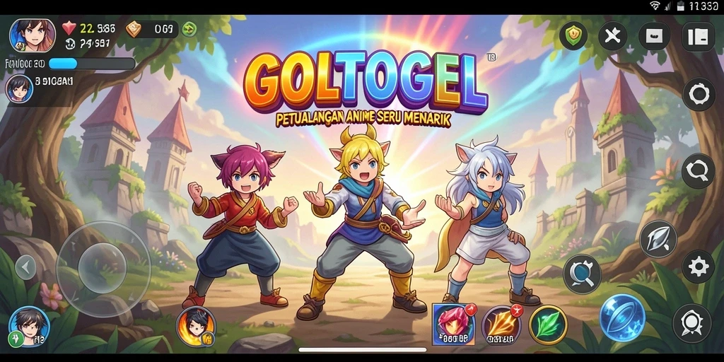 Tampilan screenshot GOLTOGEL menampilkan pertarungan seru dalam dunia Anime yang memukau.