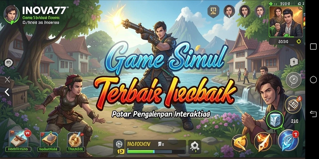 Screenshot gameplay menunjukkan berbagai skenario menarik dalam INOVA77.