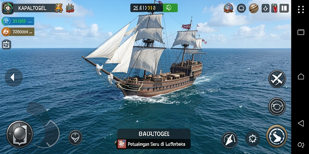 Tampilan gameplay KAPALTOGEL yang seru dan menantang.