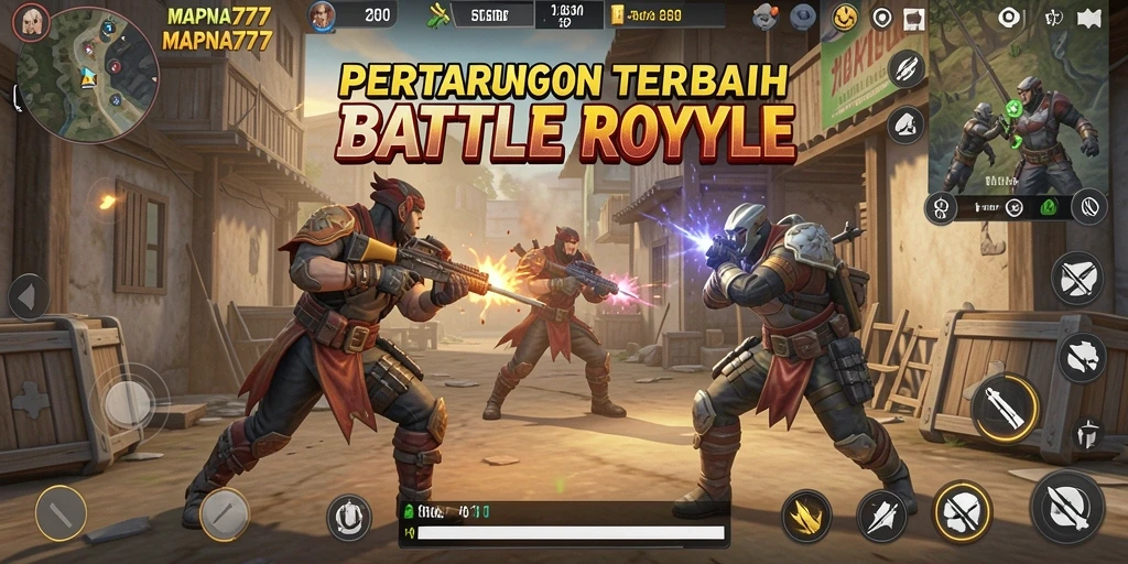 Screenshot dari gameplay Battle Royale seru di MAPNA777.