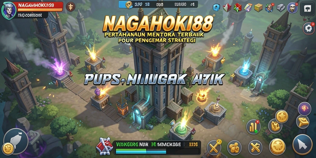 Tampilan spektakuler dari gameplay Tower Defense NAGAHOKI88.