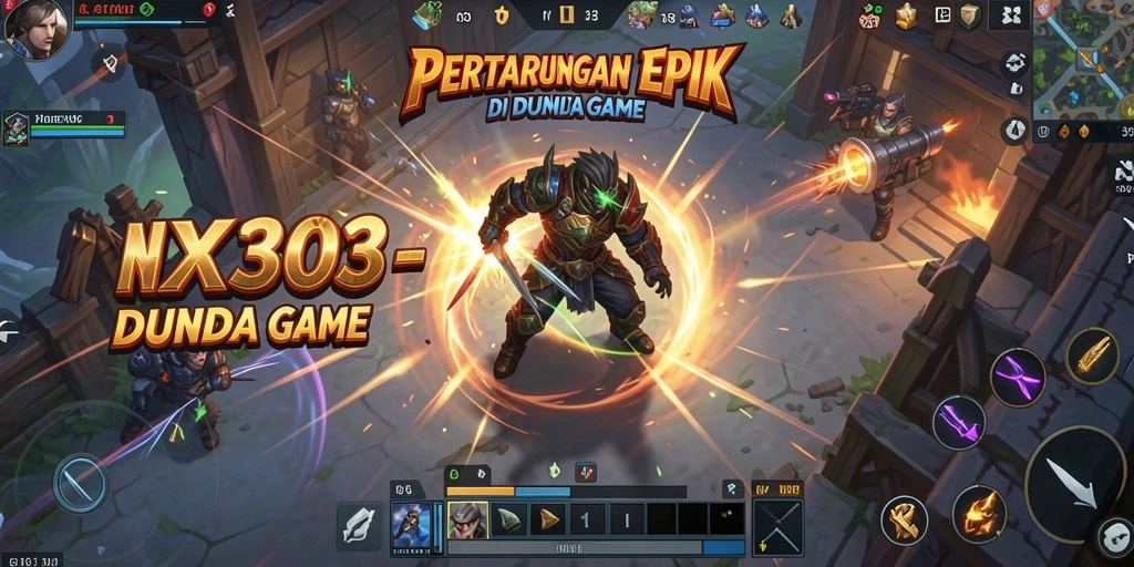 Tangkapan layar utama NX303 menampilkan aksi pertarungan yang intens.