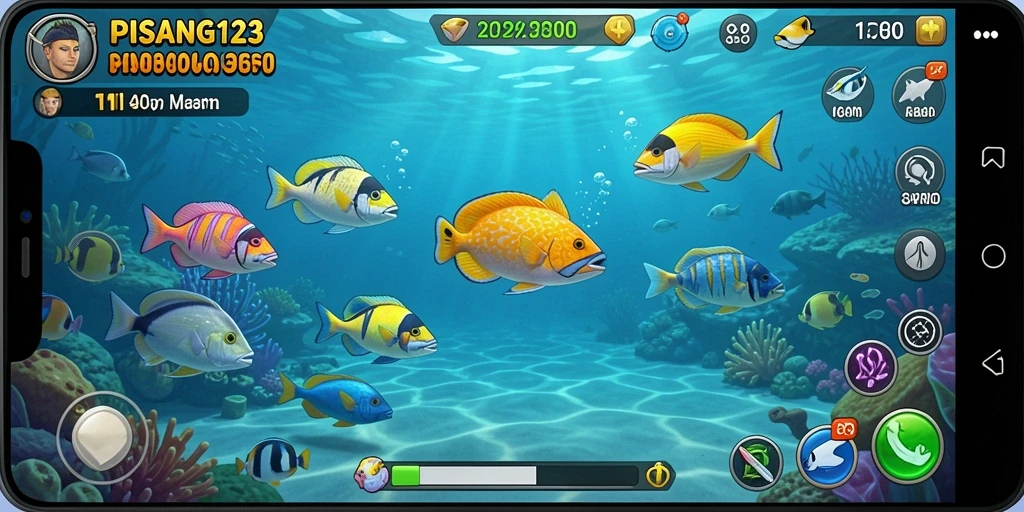 Tampilan gameplay Tembak Ikan yang menawan dan interaktif.