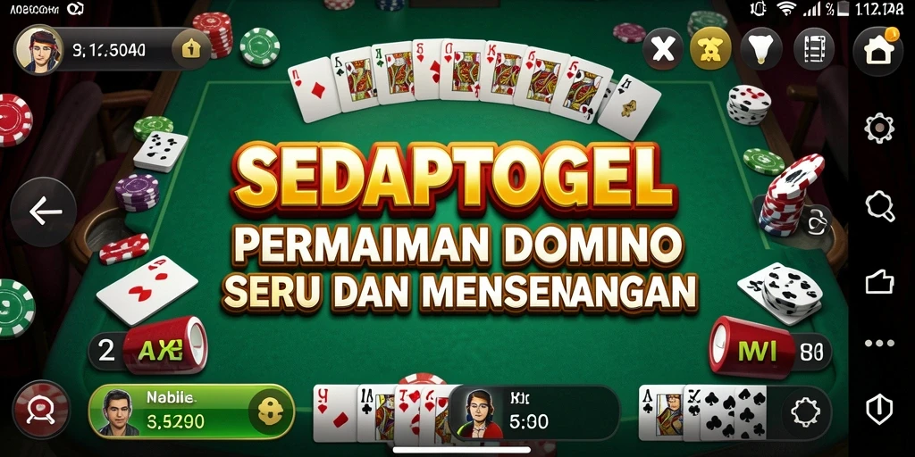 Screenshot gameplay dari SEDAPTOGEL, menunjukkan aksi seru dalam permainan Domino.