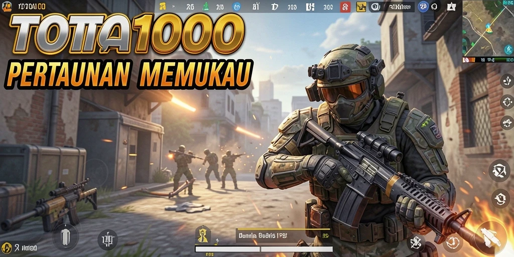 Gameplay seru TOTO1000 dengan aksi tembak-menembak intens.