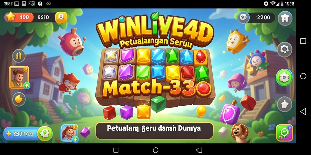 Tampilan screenshot gameplay WINLIVE4D yang seru dan penuh warna.